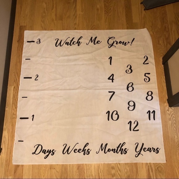 Watch Me Grow Baby Growth Sheet Gender Neutral Milestone Picture - Picture 1 of 1